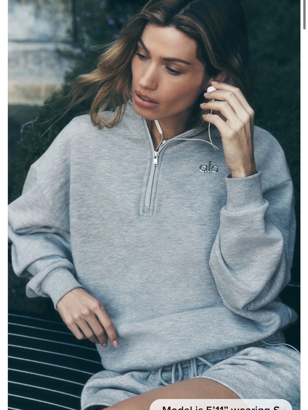 NWT Alo Yoga Accolade 1/4 Zip Pullover XXS Athletic Heather Grey NWT Sweatshirt